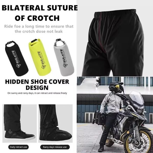 [✅SG Ready Stock] Three Layer PVC Premium Raincoat Motorcycle Single Raincoat With hidden shoe cover