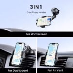 2-in-1 Car Phone Holder for Dashboard Windshield Air Vent Compatible with iPhone 1514 13 Pro Max iPhone 15 14 Plus Samsung Xiaomi