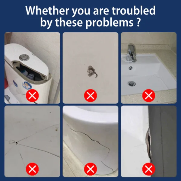 💧Multi-functional waterproof and anti-corrosion repair adhesive🔥 (suitable for ceramic floor tiles, walls, and kitchen countertops) saves time and costs.